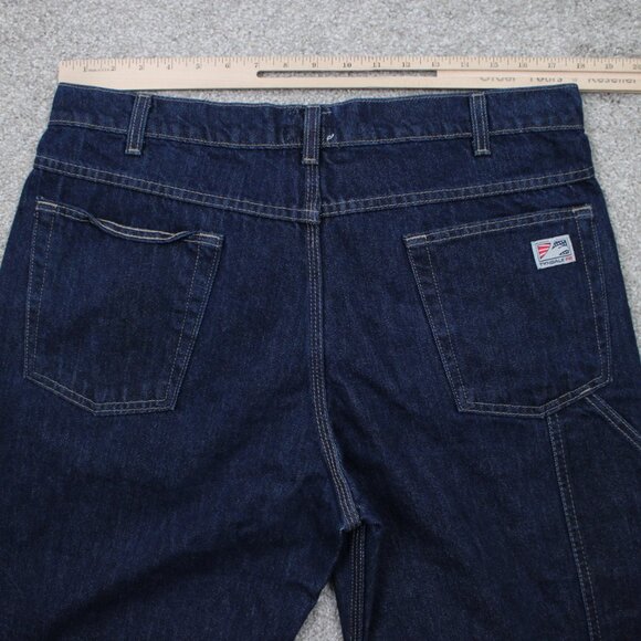 Tyndale FR Jeans Mens 35x34 Blue 5-Pocket FRMC FLF 800 Flame Resistant Workwear - Picture 6 of 16